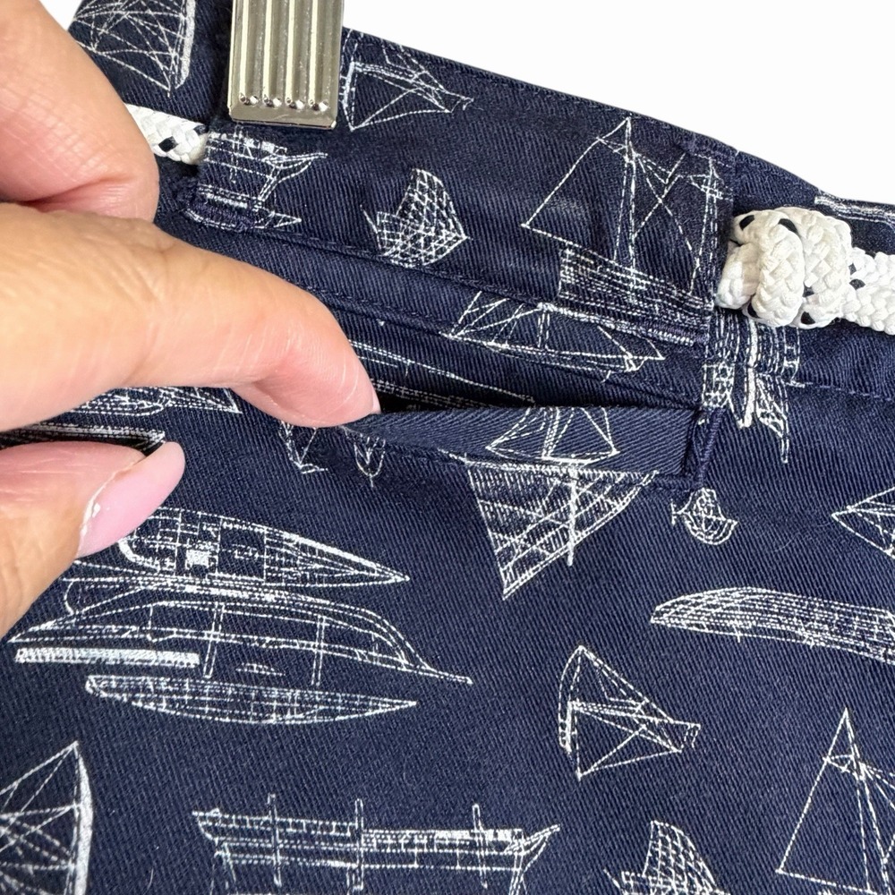 Lauren Ralph Lauren Womens Nautical Ship Print 100% Cotton Shorts Size 10 Preppy - Picture 8 of 14